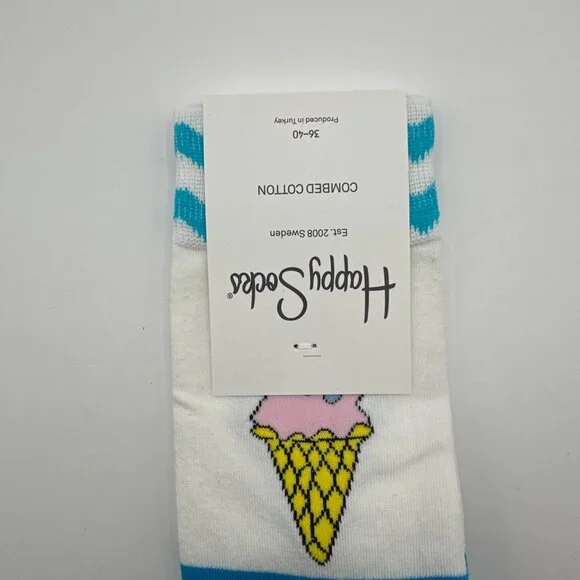 4 Pairs Happy Socks Size Medium Unisex NWT - Picture 10 of 13
